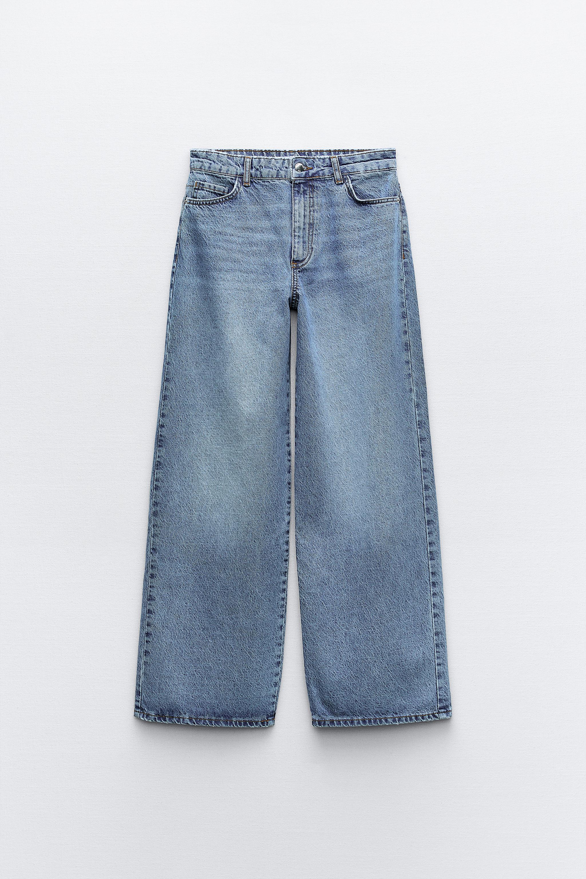 MID-RISE Z1975 LOOSE FIT WIDE LEG JEANS - Mid-blue | ZARA United 