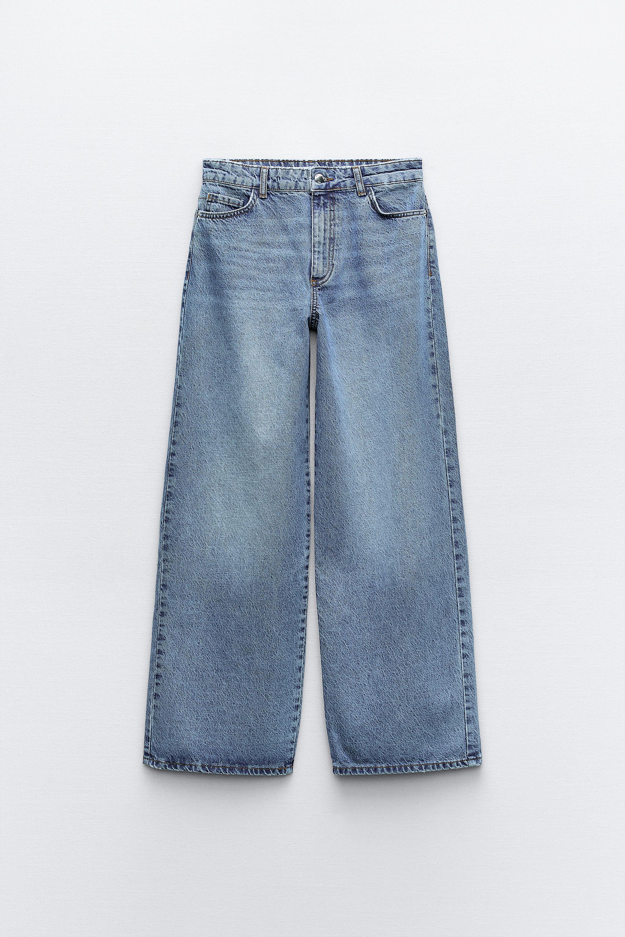 TAILORED MID WAIST BALLOON JEANS - Blue