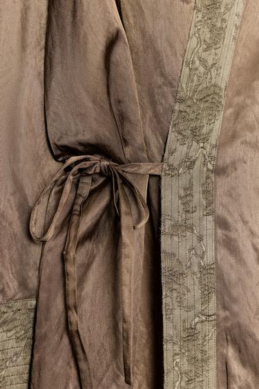 KIMONO JACQUARD FOULARD ZW COLLECTION - Rose pâle de Zara - Image 7