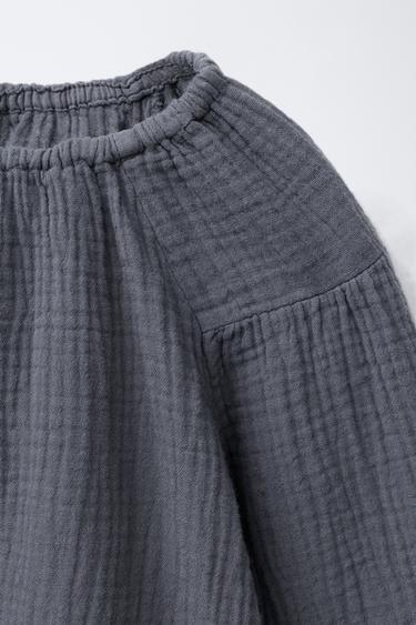 COTTON GAUZE SHIRT - Anthracite grey by Zara - Image 2