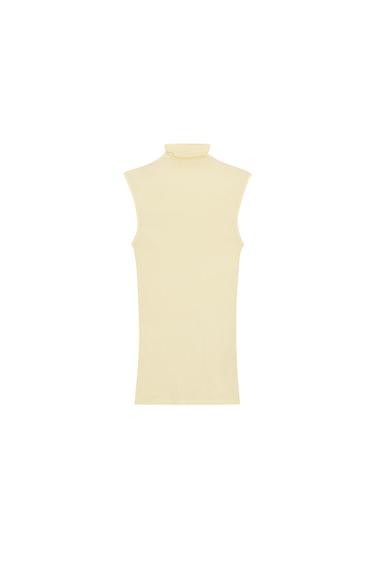 SUPIMA® HIGH NECK T-SHIRT - Butter by Zara