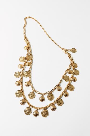 METAL COIN BELT - Golden by Zara