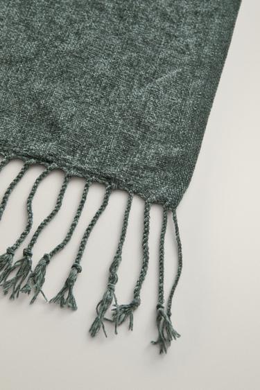 CHENILLE BLANKET — Blue gray 2