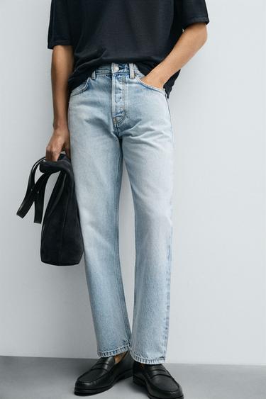 REGULAR STRAIGHT-LEG JEANS - Light blue by Zara