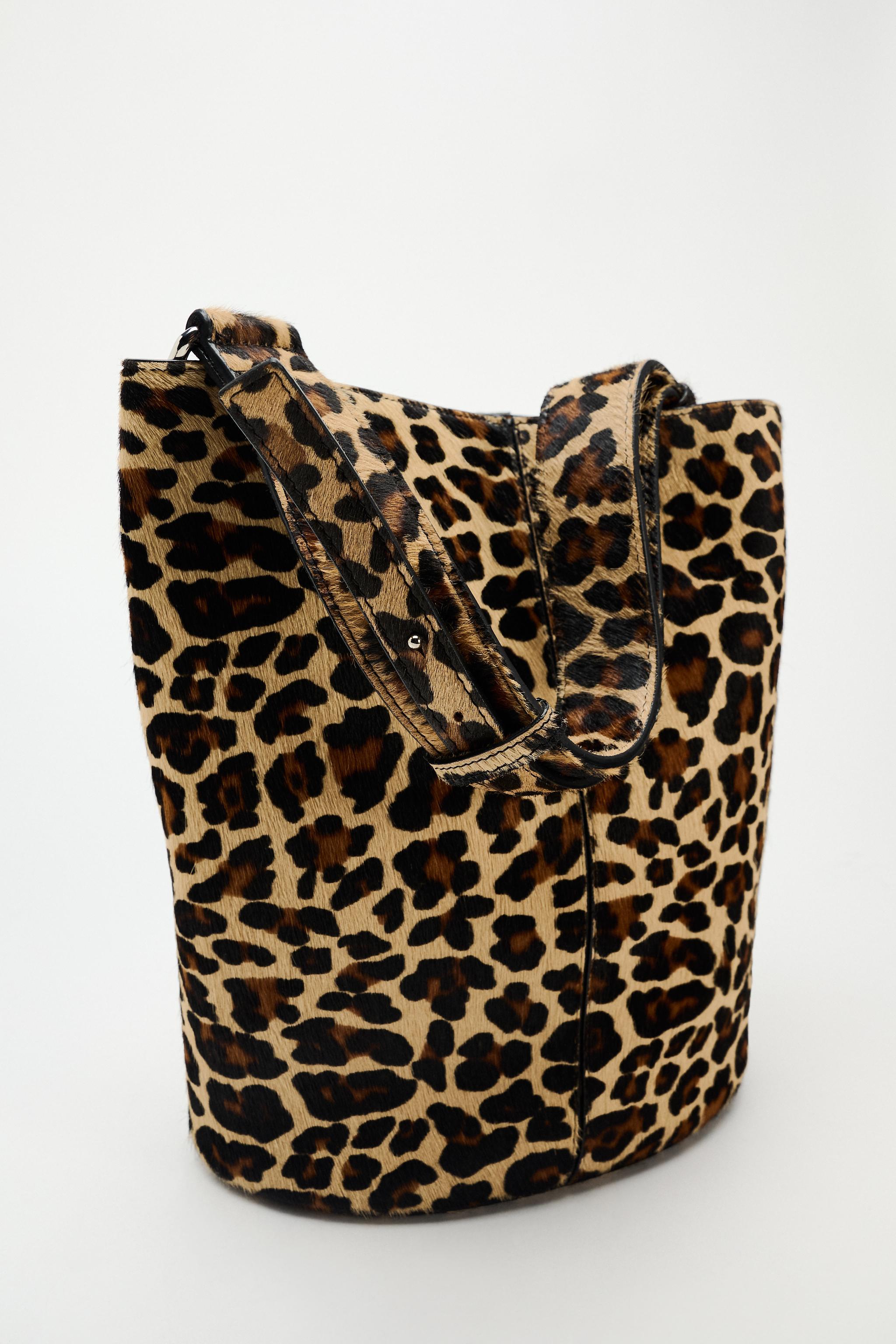 Animal print bucket bag on sale