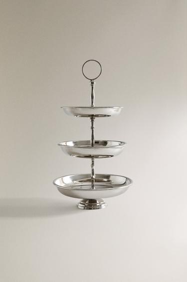 STEEL TIERED SERVING DISH - Steel by Zara