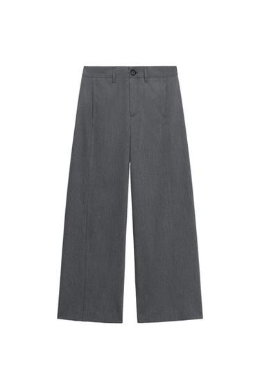 FRONT SEAM TROUSERS - Grey by Zara