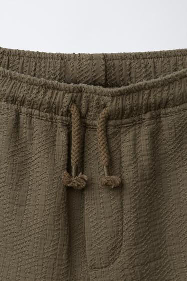 TEXTURED BERMUDA SHORTS - Khaki by Zara - Image 2