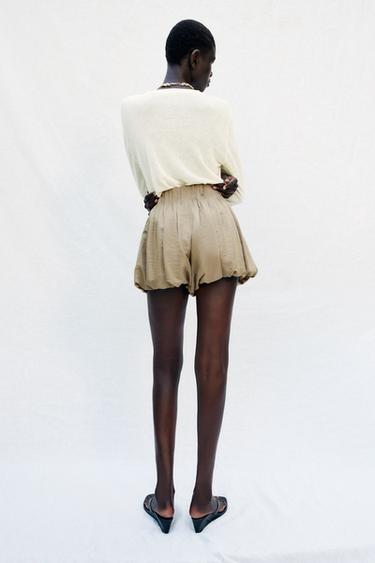 SHORT BOULE AVEC BOUCLE - Sable de Zara - Image 6