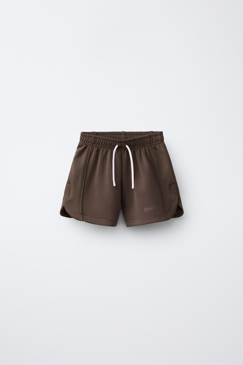 ZARA - ENFANTS - BERMUDA STRUCTURE AVEC LARGE CENTURE