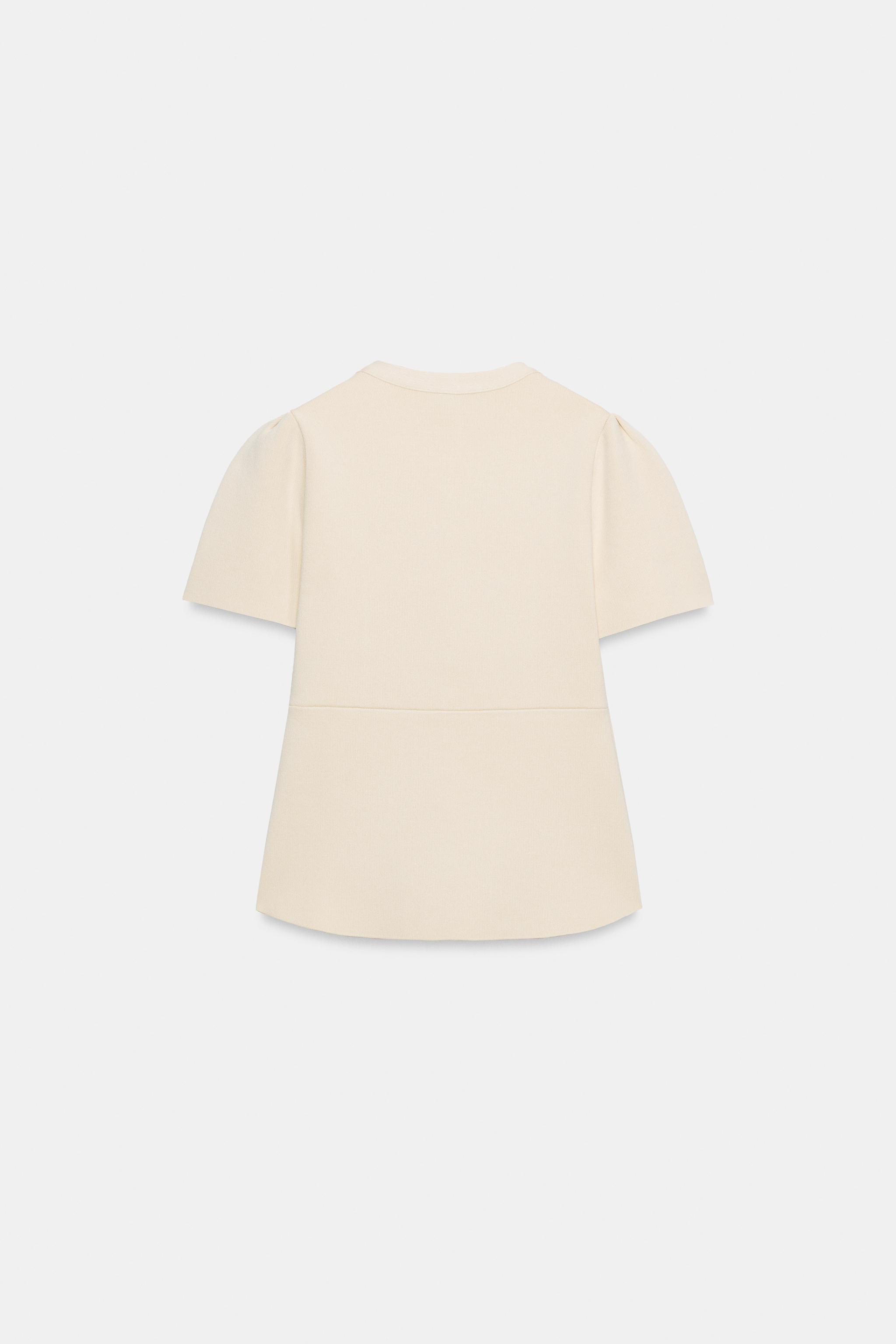 Женские кардиганы Zara BUTTONED CARDIGAN WITH PUFF SLEEVES — фото 7