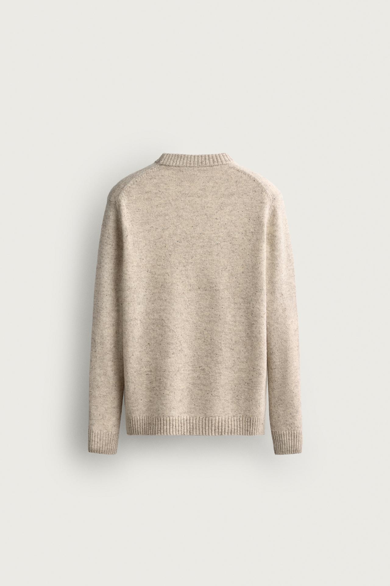 WOOL BLEND BOTONATO SWEATER — Beige