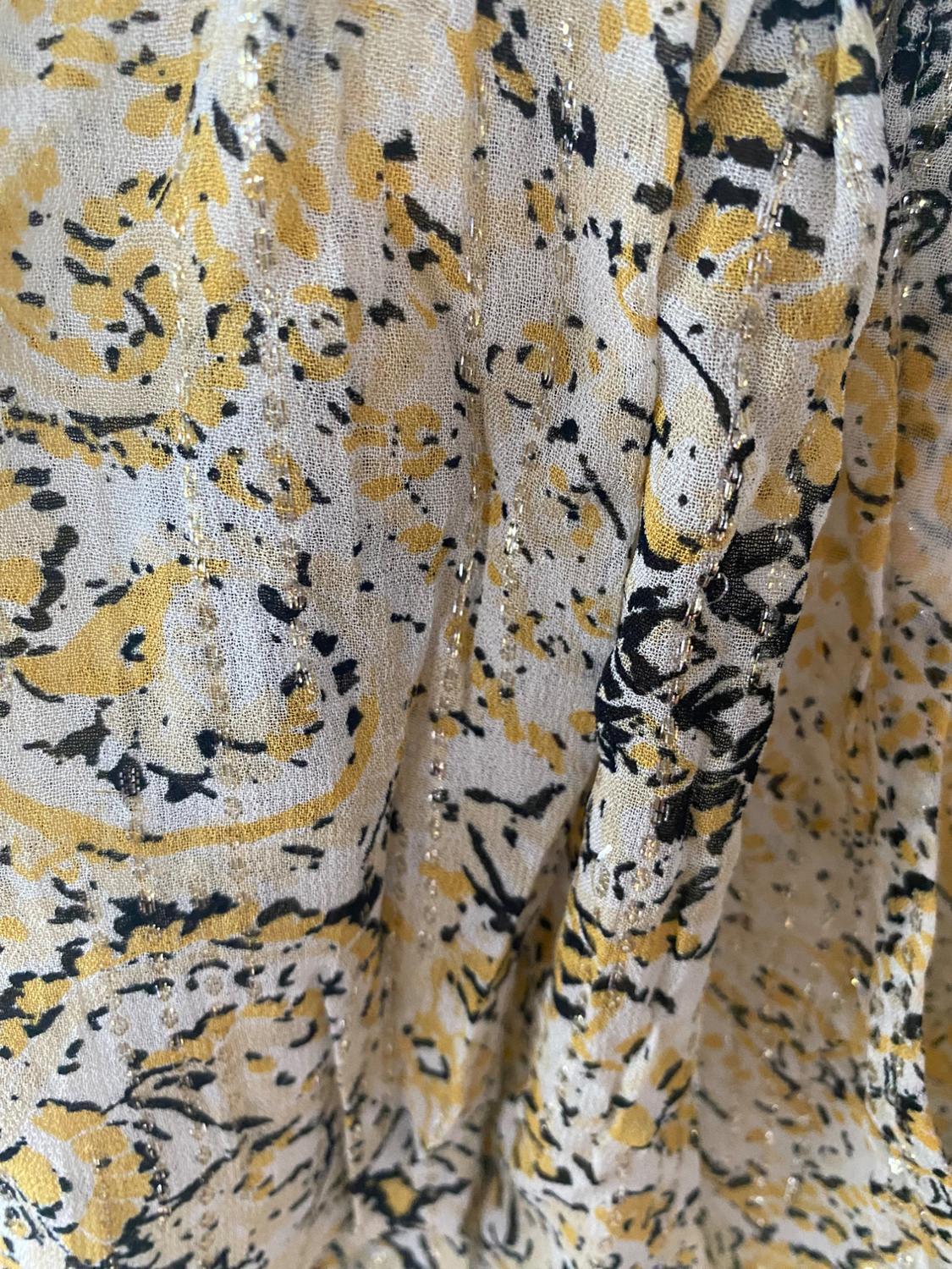 PRINTED BLOUSE WITH METALLIC THREAD - Image 3