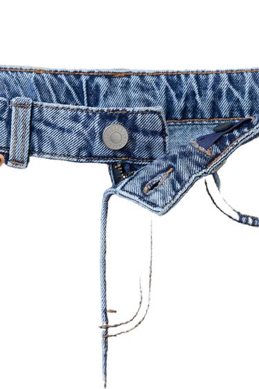 BERMUDA DENIM STRAIGHT - Azul de Zara