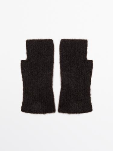 Zara Alpaca blend mittens - Brown