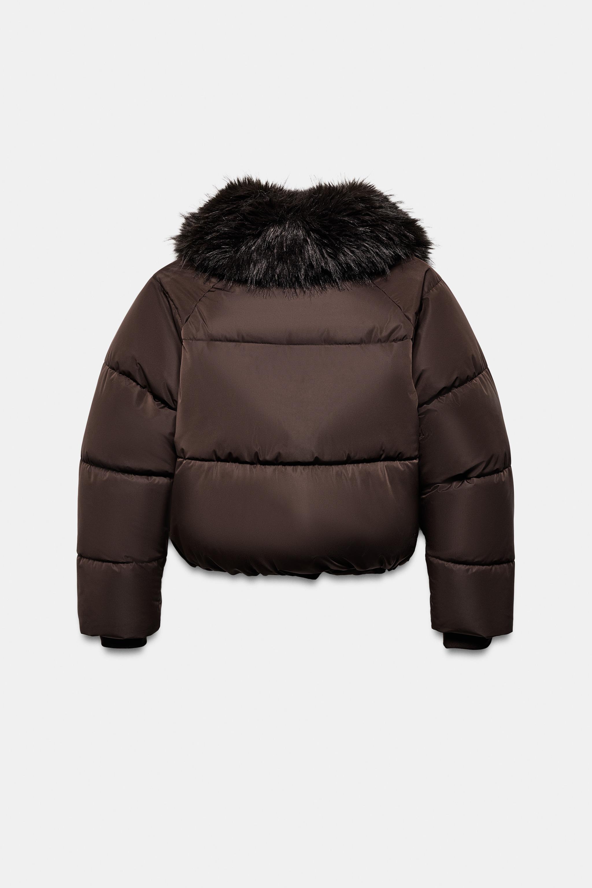 BLOUSON BOMBER MATELASSÉ À REVERS EFFET FOURRURE