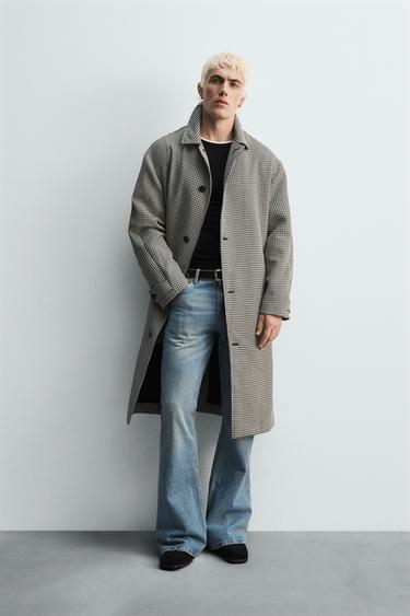 CAPPOTTO STRUTTURA A QUADRI LIMITED EDITION - Bianco / Nero di Zara