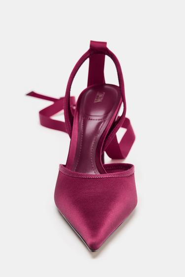 CHAUSSURES OUVERTES À TALONS ET BRIDES - Fuchsia de Zara - Image 3