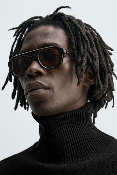 OVAL SUNGLASSES - Brown by Zara - Image 1