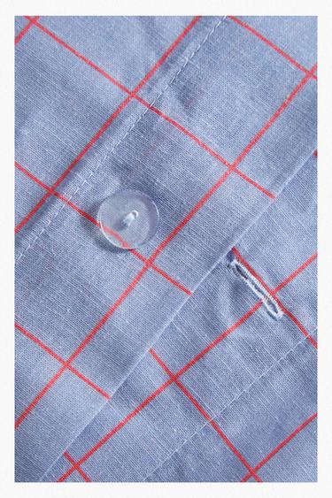 CHILDREN’S CHECK DUVET COVER - Bluish by Zara
