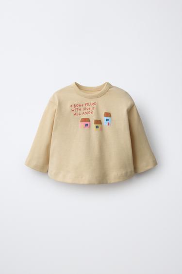 HOUSE PRINT T-SHIRT — Sand 1