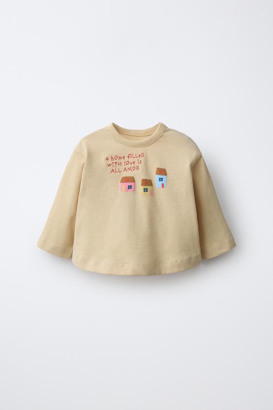 CAMISETA ESTAMPADO CASITAS - Arena de Zara - Imagen 0