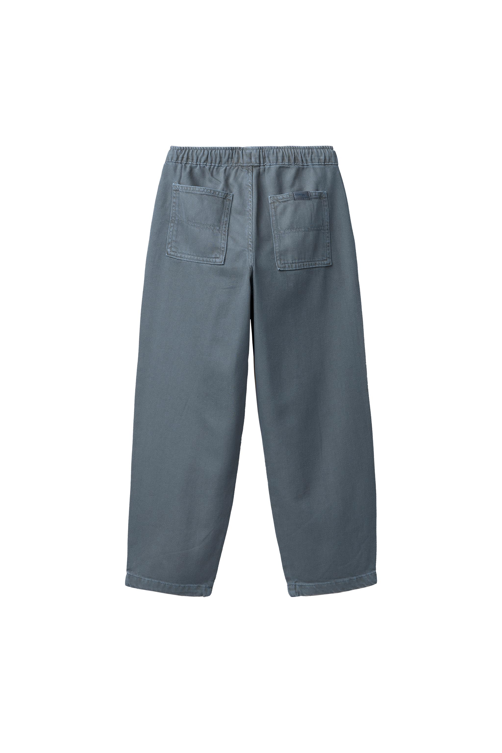 FLOWY TWILL STRAIGHT PANTS
