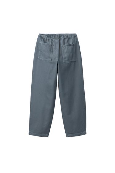 PANTALON SERGÉ FLUIDE DROIT - Gris anthracite de Zara - Image 1