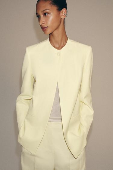 Zara STRAIGHT BLAZER ZW COLLECTION - Yellow