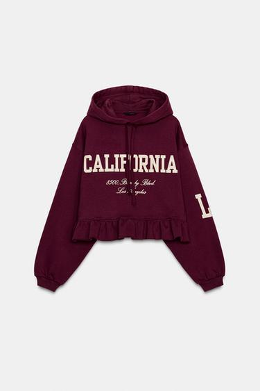 ΦΟΥΤΕΡ VARSITY ΜΕ ΒΟΛΑΝ - Κόκκινο Βουργουνδίας του Zara