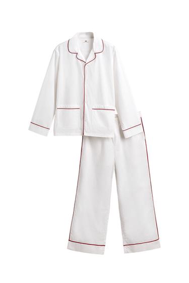 SET PIJAMA VIVOS CONTRASTE - Blanco de Zara