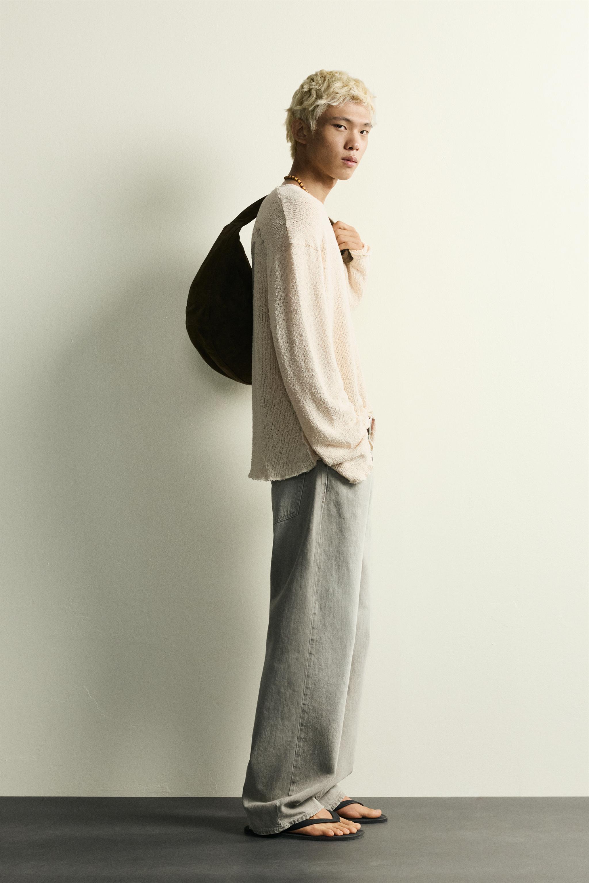 WASHED PRINT KNIT T-SHIRT
