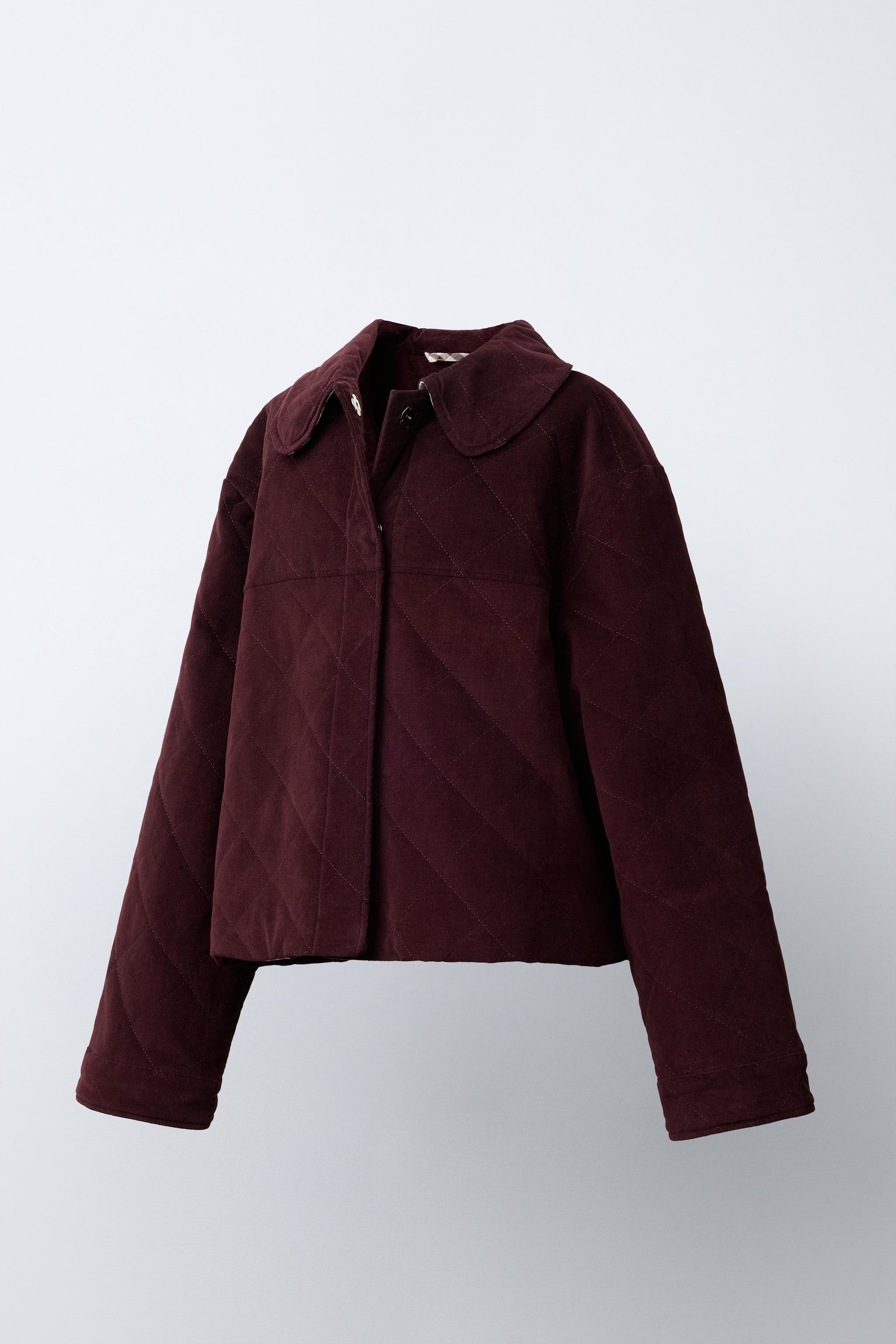 BLOUSON EN VELOURS AVEC COL CLAUDINE
