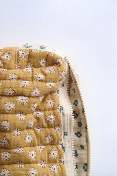 ZARA TIMELESS - FLORAL TOILETRY BAG - Mustard Yellow by Zara - Image 6