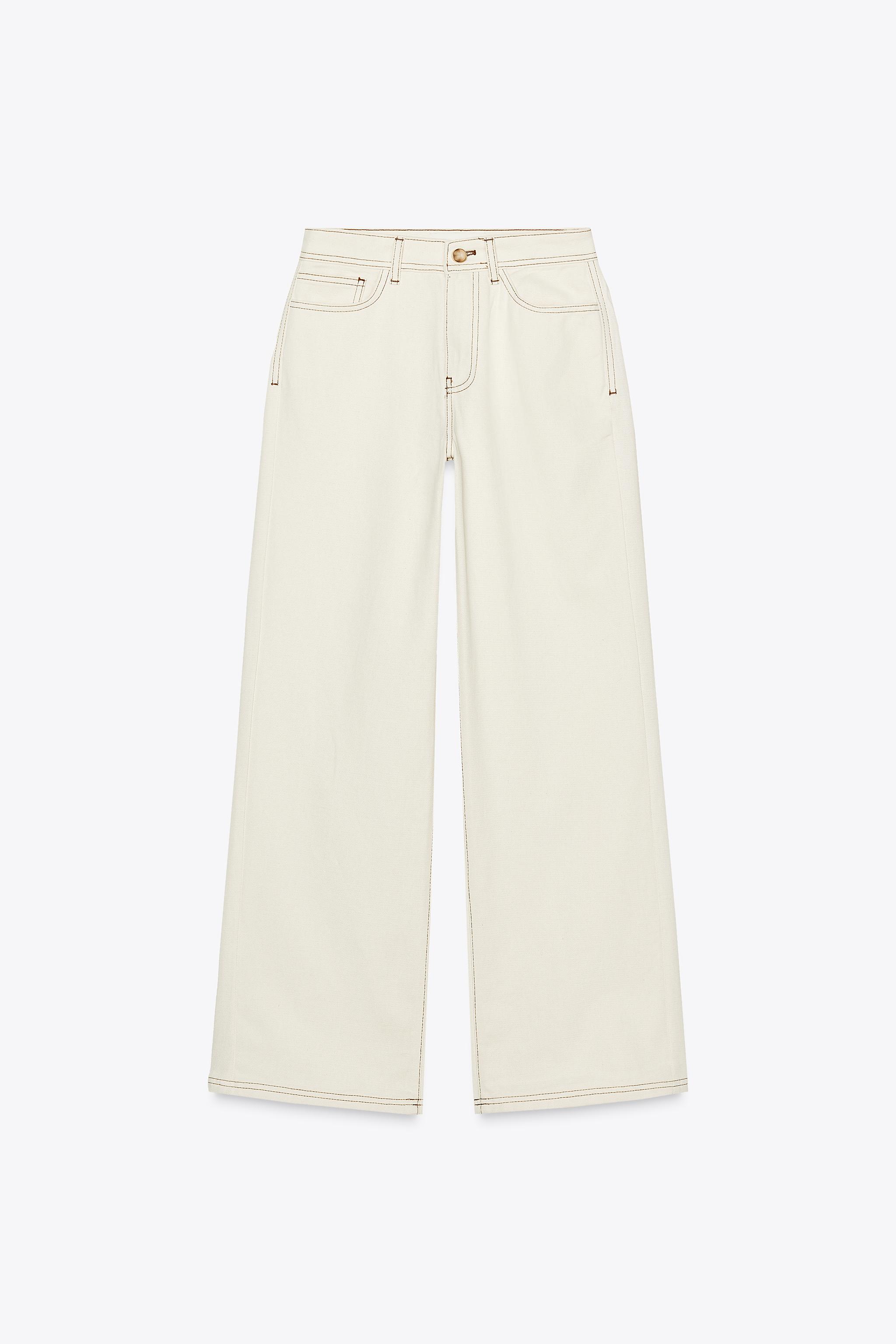 Z1975 HIGH WAIST WIDE LEG JEANS - Oyster-white | ZARA United Z1975 HIGH WAIST WIDE LEG JEANS - Oyster-white | ZARA United