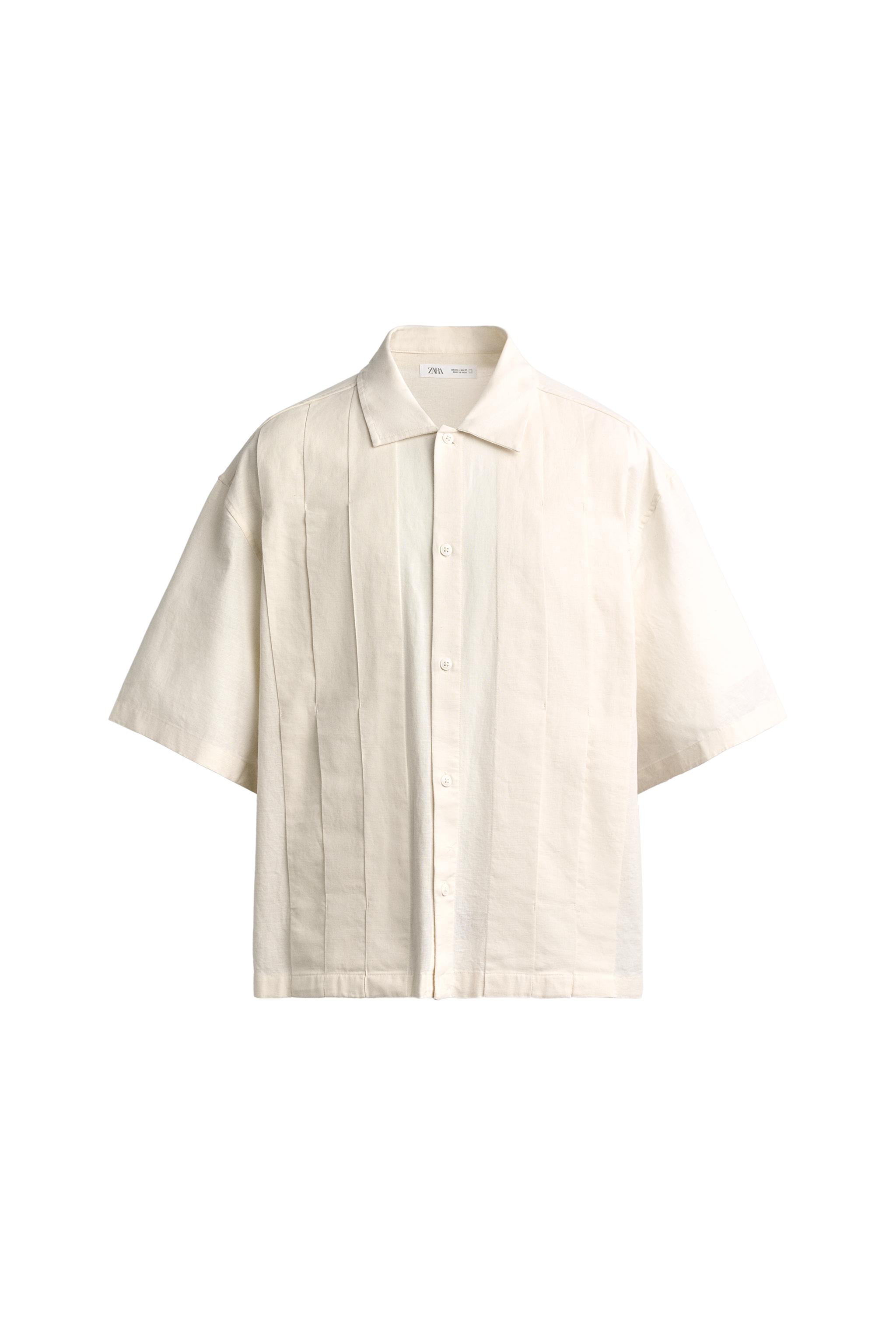 CAMISA RELAXED FIT PLIEGUES