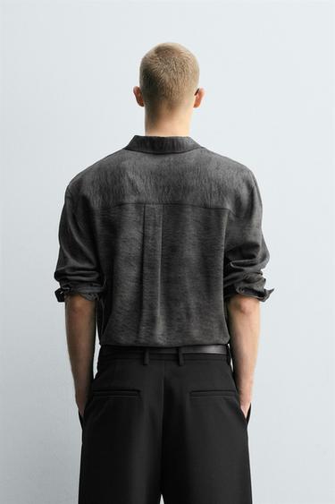 CHEMISE À IMPRIMÉ STRUCTURÉE - Noir de Zara - Image 2