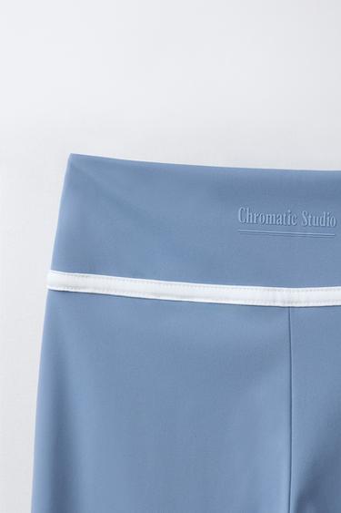 LEGGING CAPRI LISERÉS CONTRASTANTS - Bleu délavé de Zara - Image 3