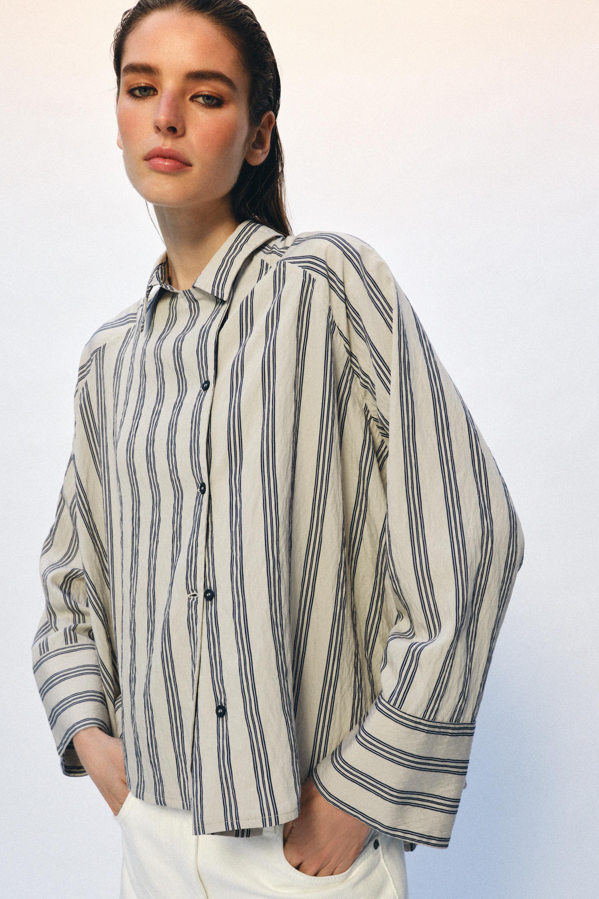 ZW COLLECTION OVERSIZED STRIPED SHIRT