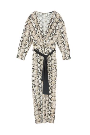 SNAKESKIN PRINT JUMPSUIT