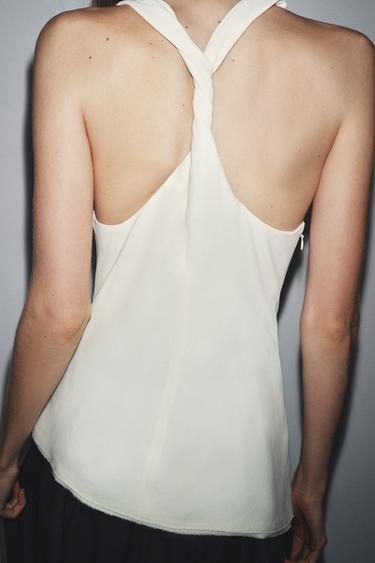 ZW COLLECTION COMBINED HALTER DRESS - Black by Zara - Image 2