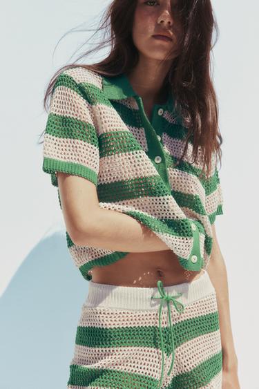 CASACO POLO DE TRICÔ - Multicolor da Zara