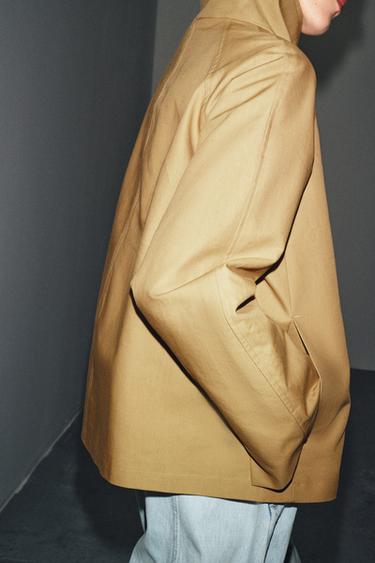 Zara MINIMAL SHORT TRENCH ZW COLLECTION - Caramel