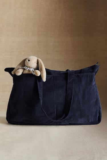 CORDUROY MATERNITY BAG - Navy blue by Zara