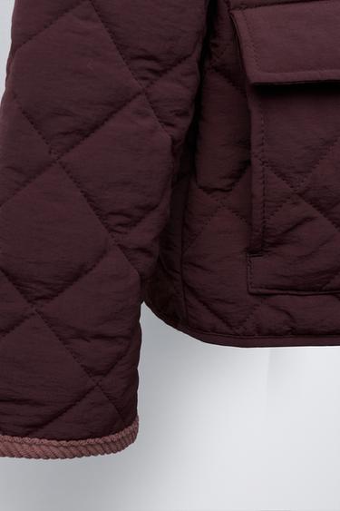 QUILTED RIDING JACKET - Burgundy by Zara - Image 5