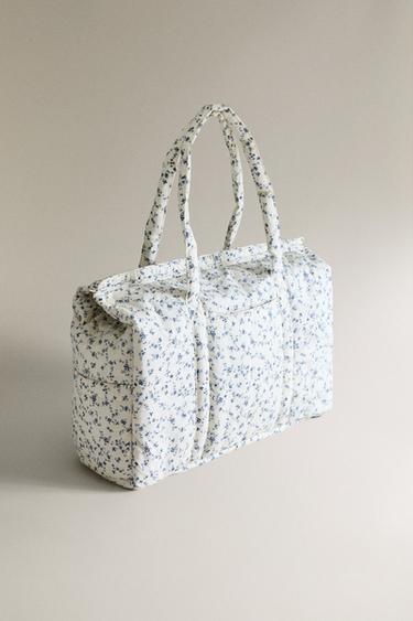 SAC À LANGER COTON FLEUR BLEUE - Bleu de Zara - Image 1