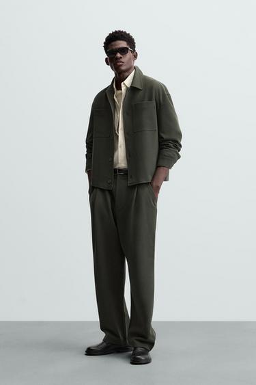BOXY FIT OVERSHIRT - Green by Zara - Image 0