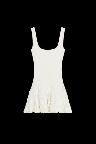 VESTIDO COMBINADO VOLUMEN - Crudo de Zara