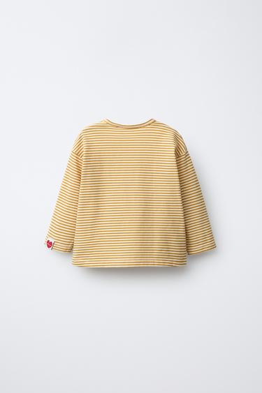 T-SHIRT À RAYURES SNOOPY PEANUTS™ - Ocre de Zara - Image 1