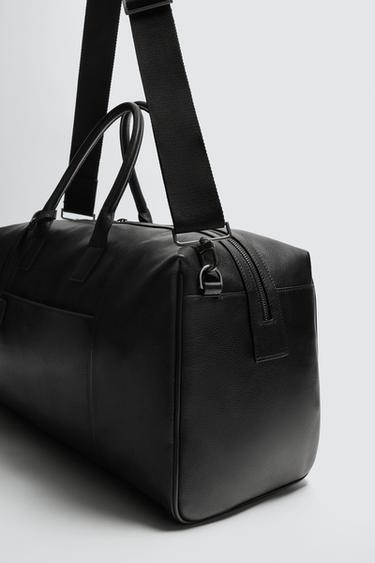 LEATHER TRAVEL BAG - Black by Zara - Image 5